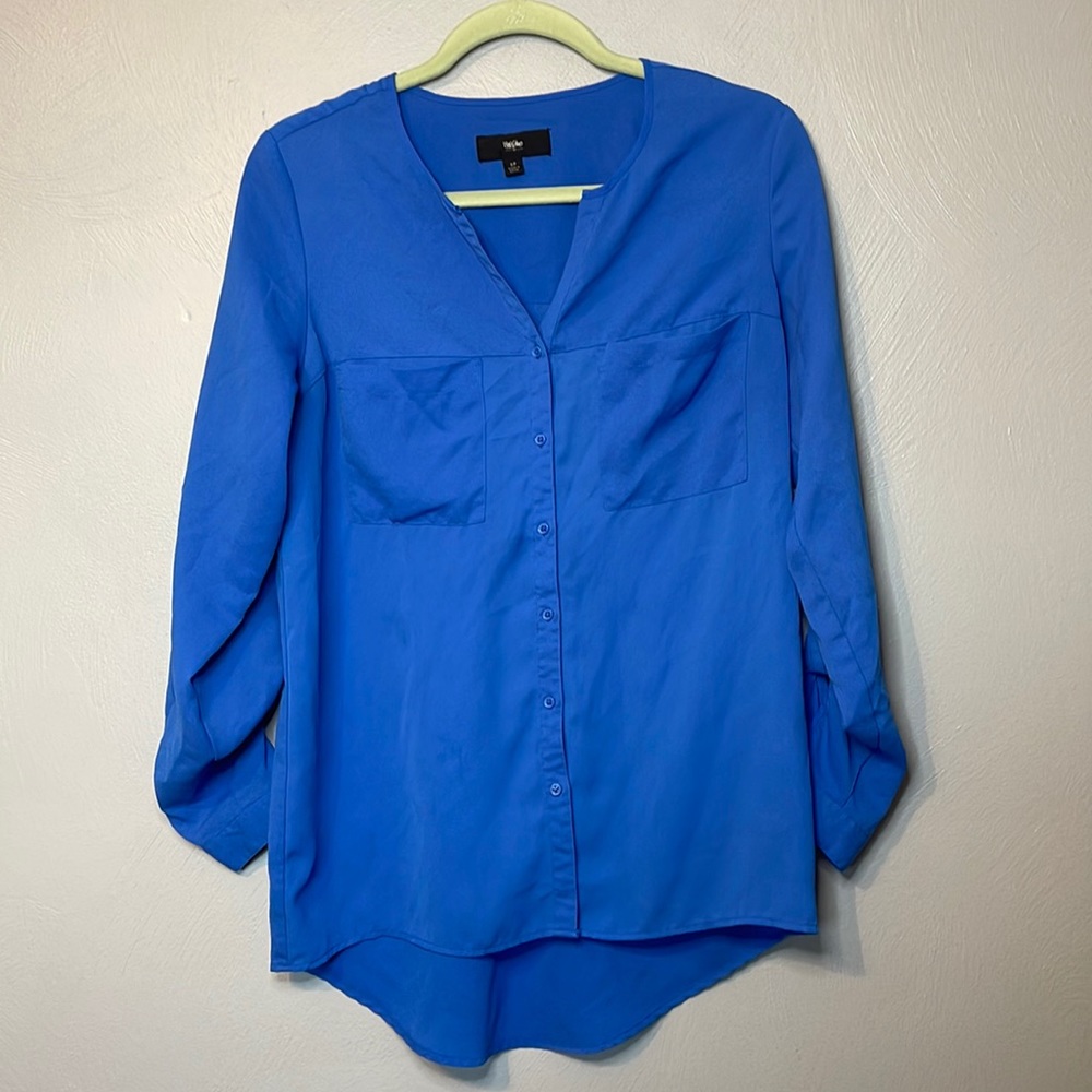 Blue blouse top / size small